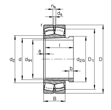 {ĝLS 22326-E1-K-T41A + AHX2326G, (j) DIN 635-2 ˜ʵҪߴ, F׺ж